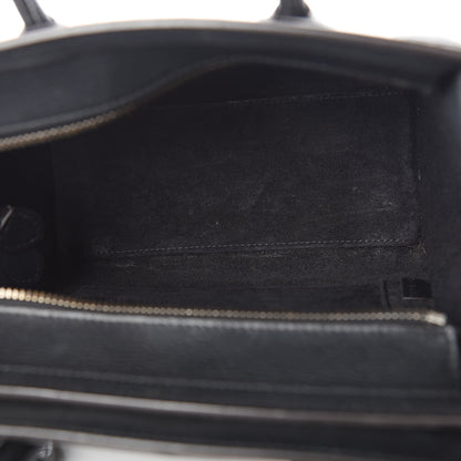 Celine Drummed Calfskin Nano Luggage Black 5 of 13
