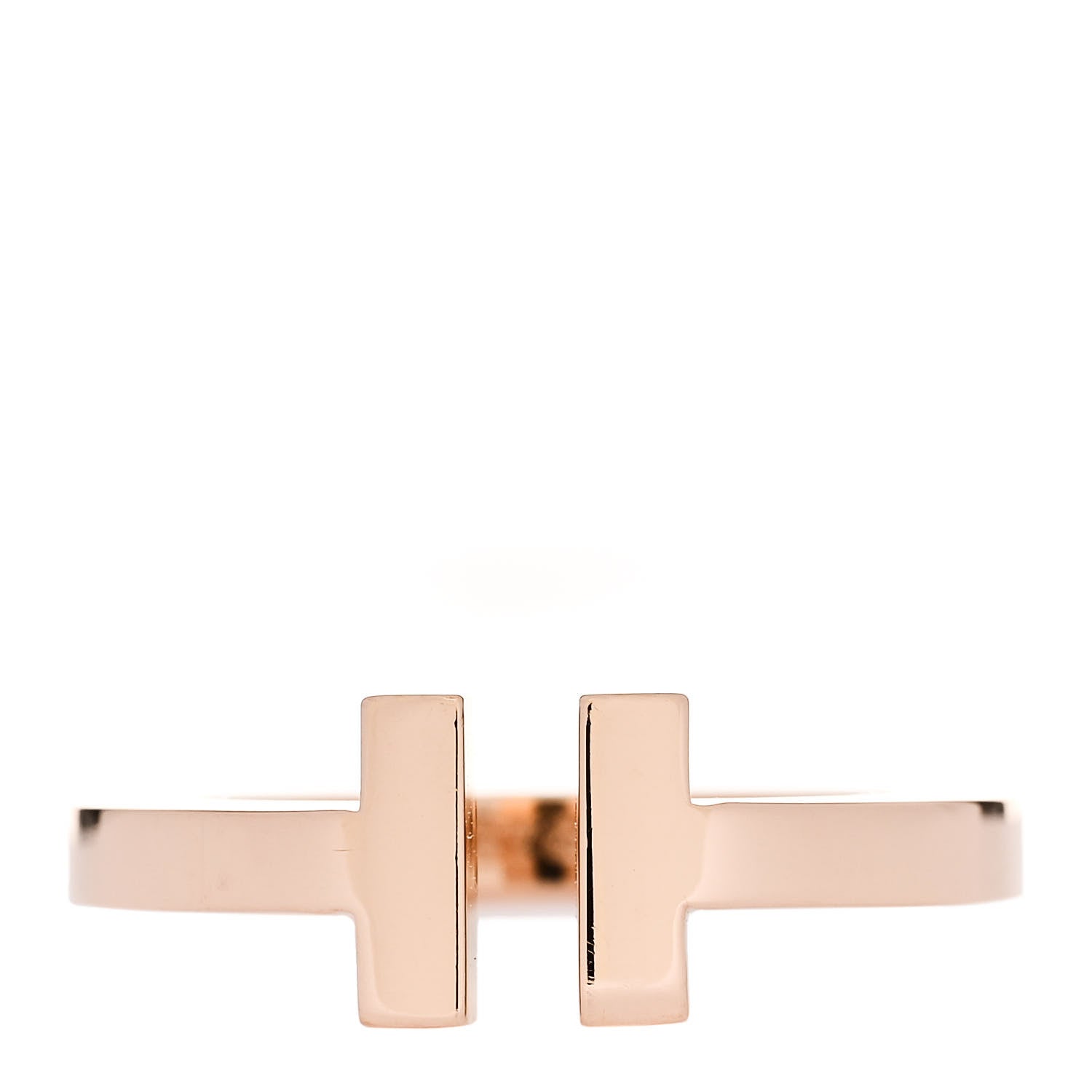 Tiffany 18K Rose Gold T Square Ring 54 7 1 of 4
