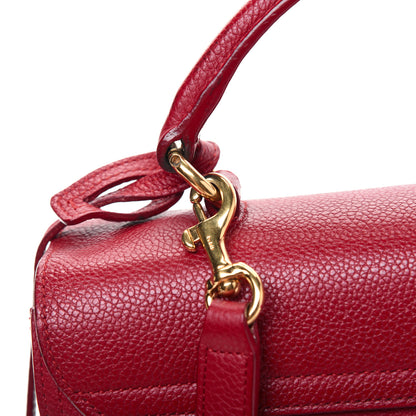 Saint Laurent Grained Calfskin Small Moujik Top Handle Bag Red 20 of 24