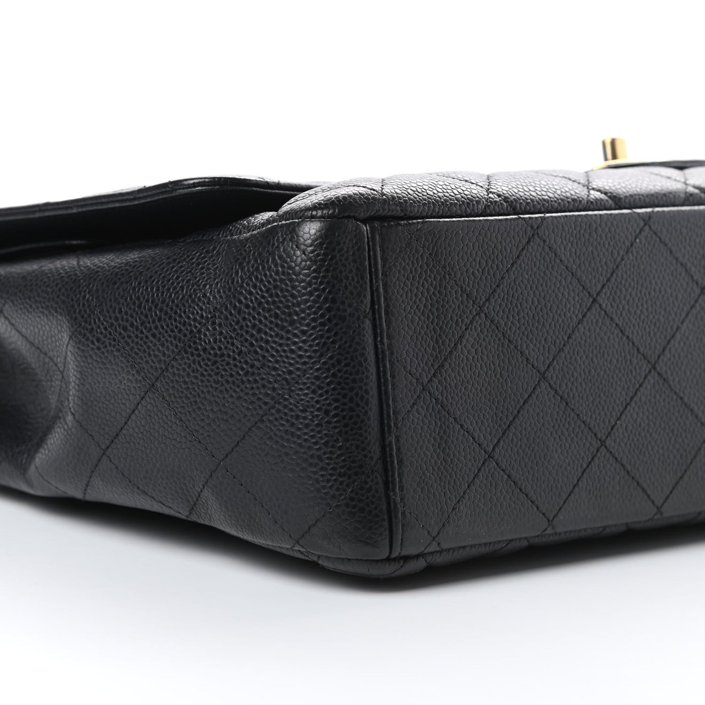 Caviar Quilted Maxi Double Flap Black