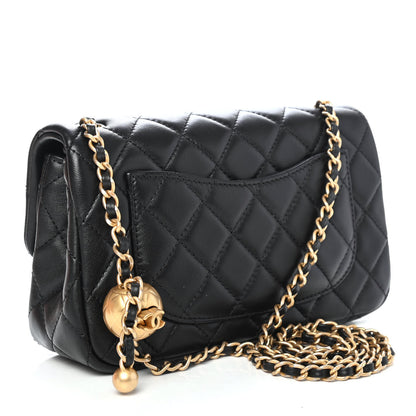 Chanel Lambskin Quilted Mini Rectangular Pearl Crush Flap Black 2 of 4