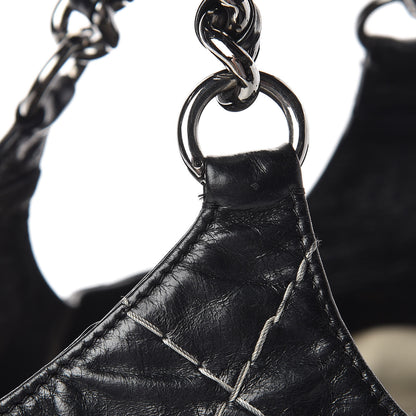 Chanel Glazed Goatskin Double Contrast Stitch Tote Black 16 of 18