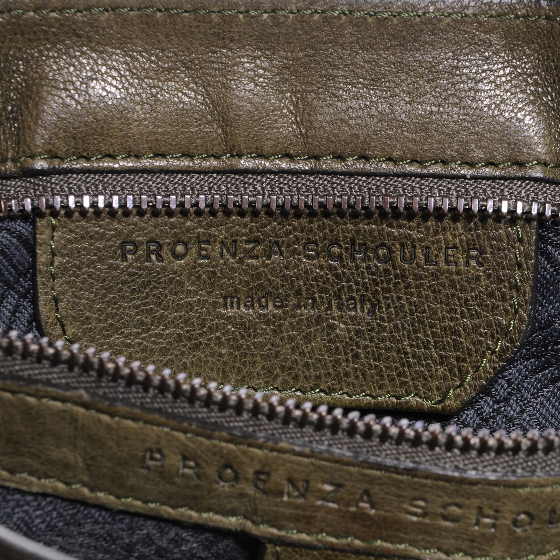 Proenza Schouler Lambskin PS1 Medium Satchel Military 8 of 12