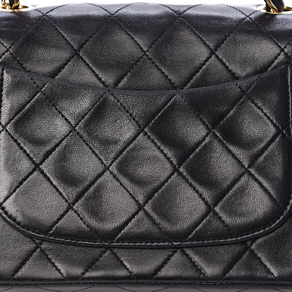 Chanel Lambskin Quilted Mini Square Flap Bag Black 10 of 13
