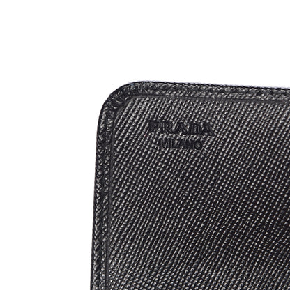 Prada Saffiano Stones Continental Wallet Black 6 of 9