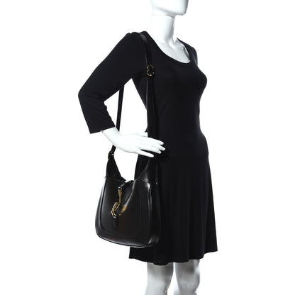 Gucci Boarded Dyana Lux Calfskin Medium Jackie 1961 Hobo Black 2 of 10