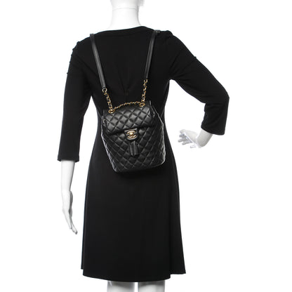 Chanel Calfskin Quilted Mini Urban Spirit Backpack Black 2 of 10