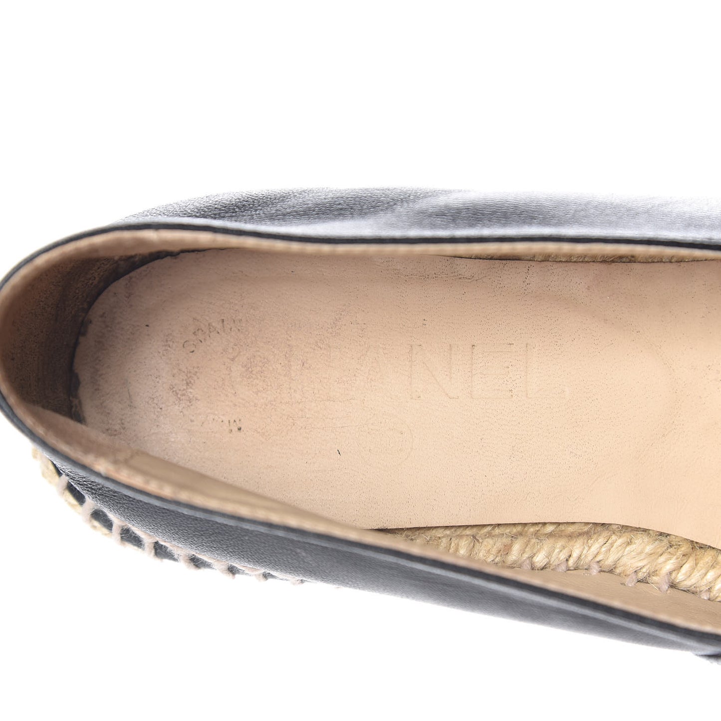 Lambskin CC Espadrilles 37 Black