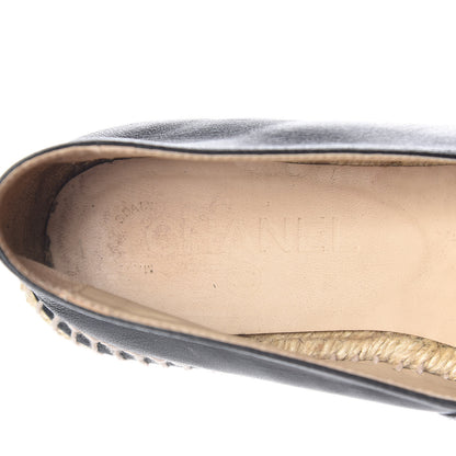 Chanel Lambskin CC Espadrilles 37 Black 11 of 14