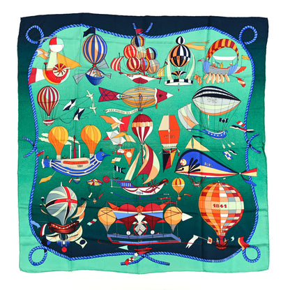 Hermes Silk Les Folies Du Ciel Scarf 90 1 of 6