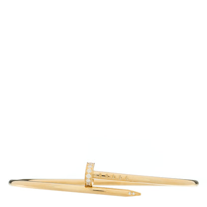 Cartier 18K Yellow Gold Diamond Small Juste Un Clou Bracelet 17 1 of 3