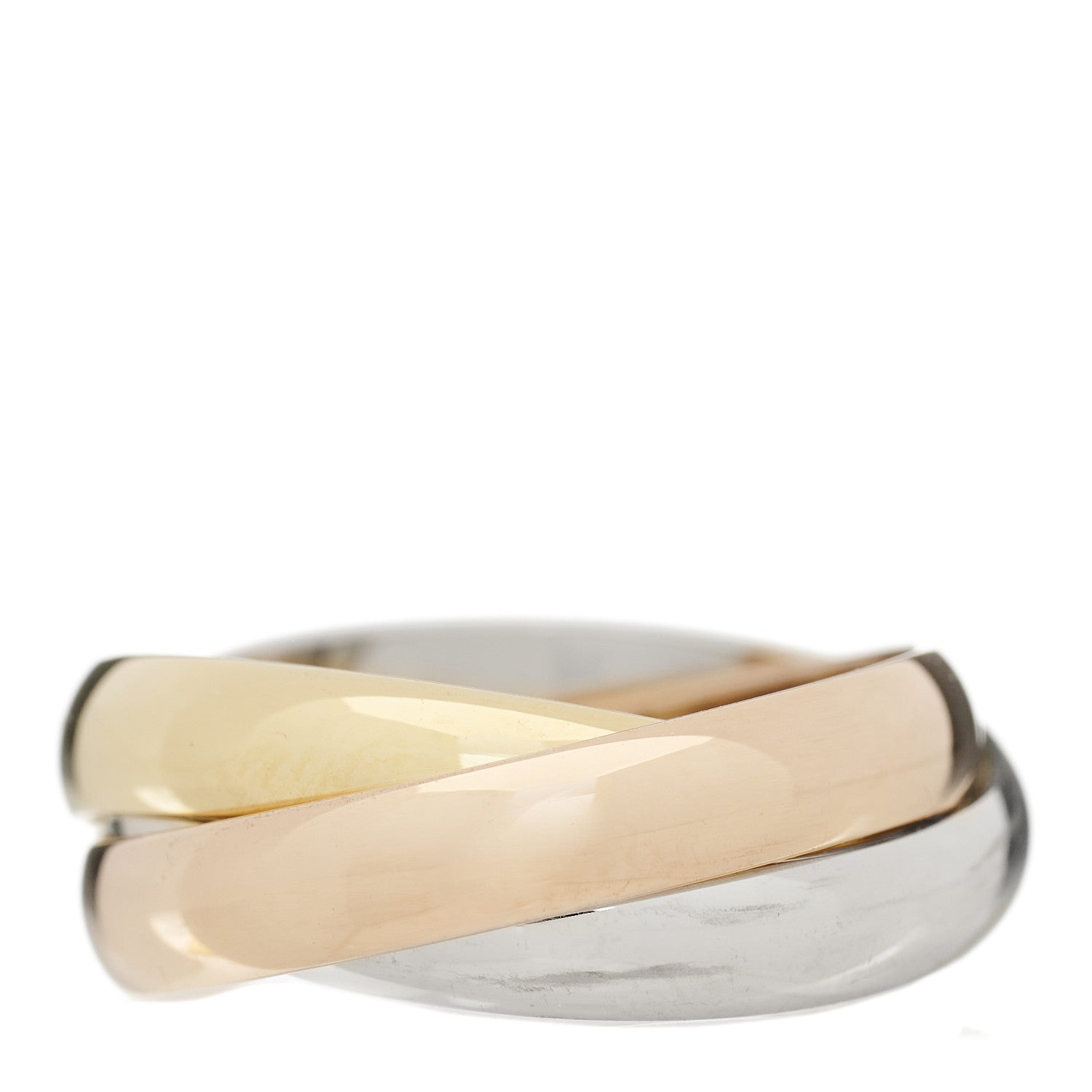 Cartier 18K Pink Yellow White Gold Classic Les Must De Cartier Trinity Ring 50 5.25 3 of 5