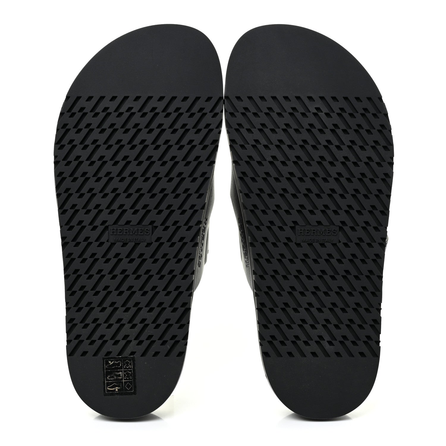 Hermes Calfskin Womens Chypre Sandals 37.5 Black 5 of 11