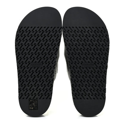 Hermes Calfskin Womens Chypre Sandals 37.5 Black 5 of 11