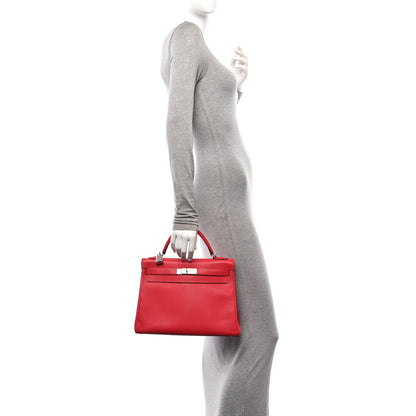 Hermes Epsom Kelly Retourne 32 Vermillion 2 of 10