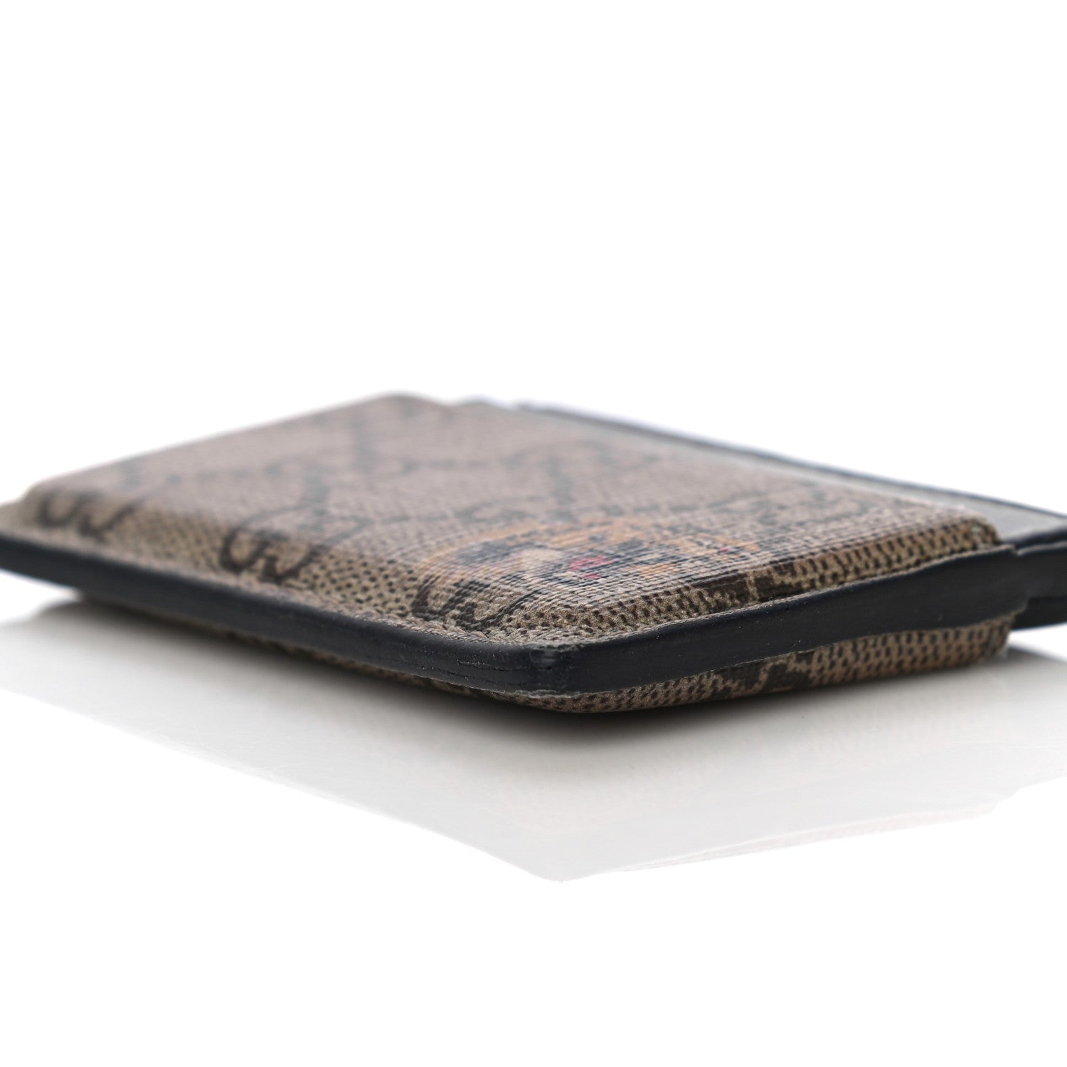 Gucci GG Supreme Monogram Tiger Print Card Holder Black 9 of 18