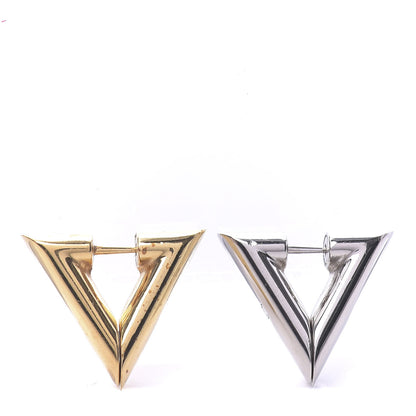 Louis Vuitton V Earrings Gold Silver 1 of 6