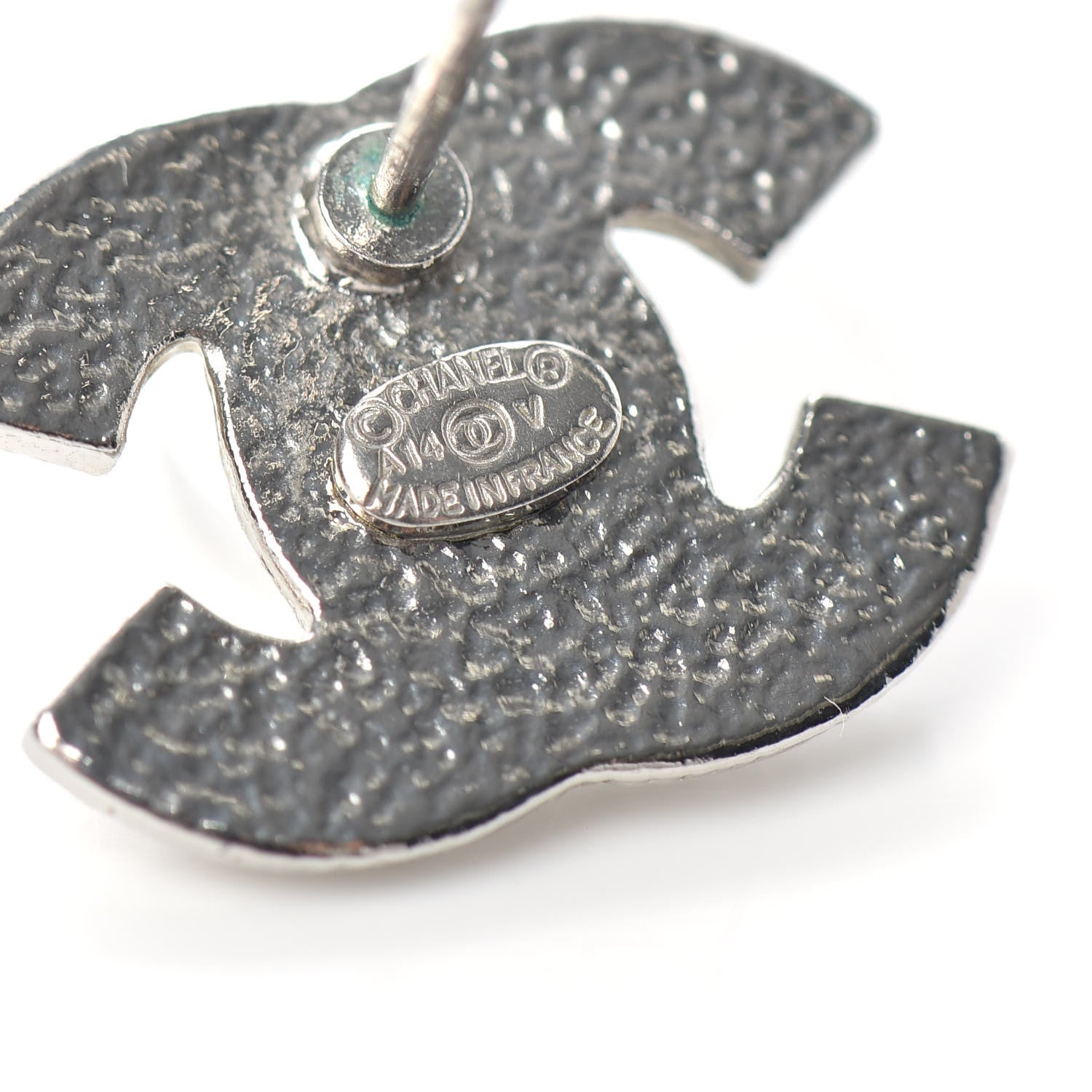 Chanel Crystal CC Earrings Silver 4 of 5