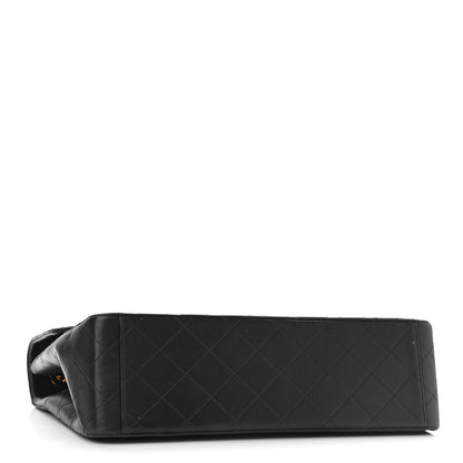 Chanel Lambskin Quilted XL Jumbo Single Flap Black 3 of 12
