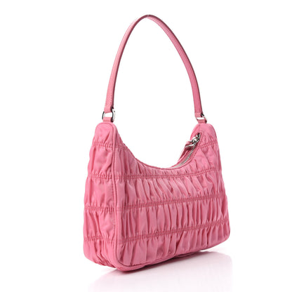 Prada Tessuto Nylon Gaufre Shoulder Bag Begonia 3 of 11