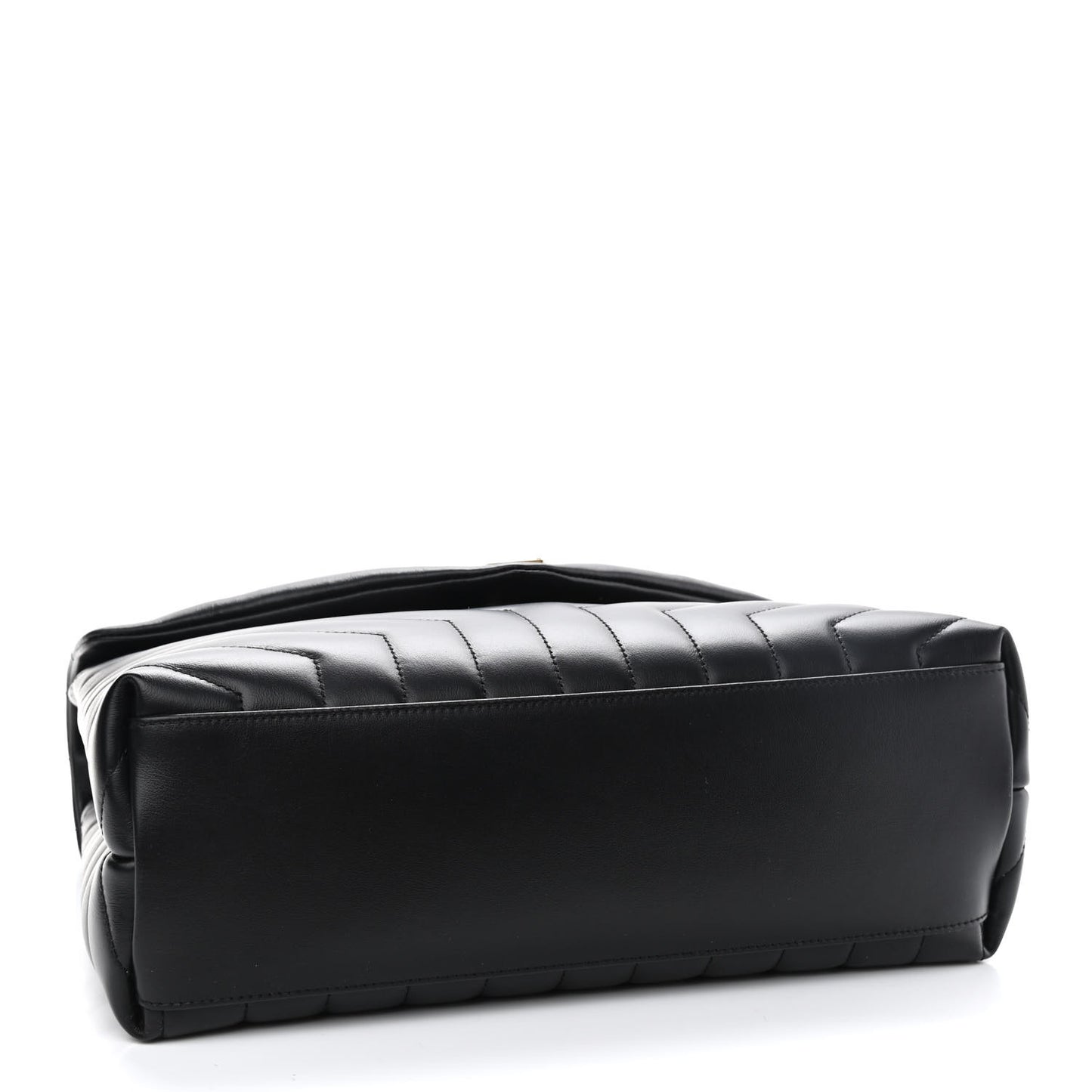 Calfskin Y Quilted Monogram Medium Loulou Chain Satchel Black