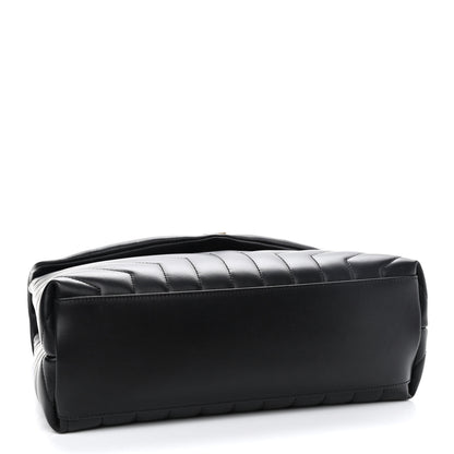 Saint Laurent Calfskin Y Quilted Monogram Medium Loulou Chain Satchel Black 4 of 10