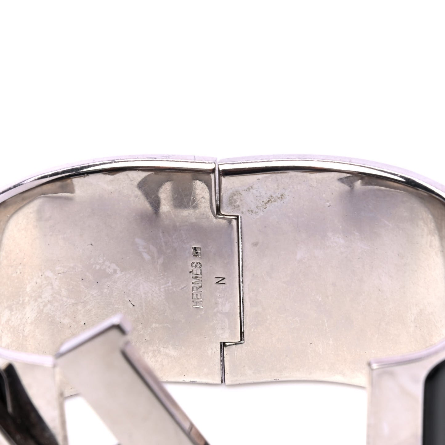 Enamel Extra Wide Clic Clac H Bracelet GM Black