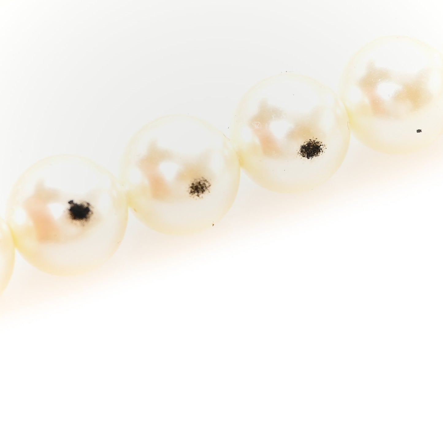 Pearl Crystal CC Pendant Double Strand Necklace Pearly White Silver