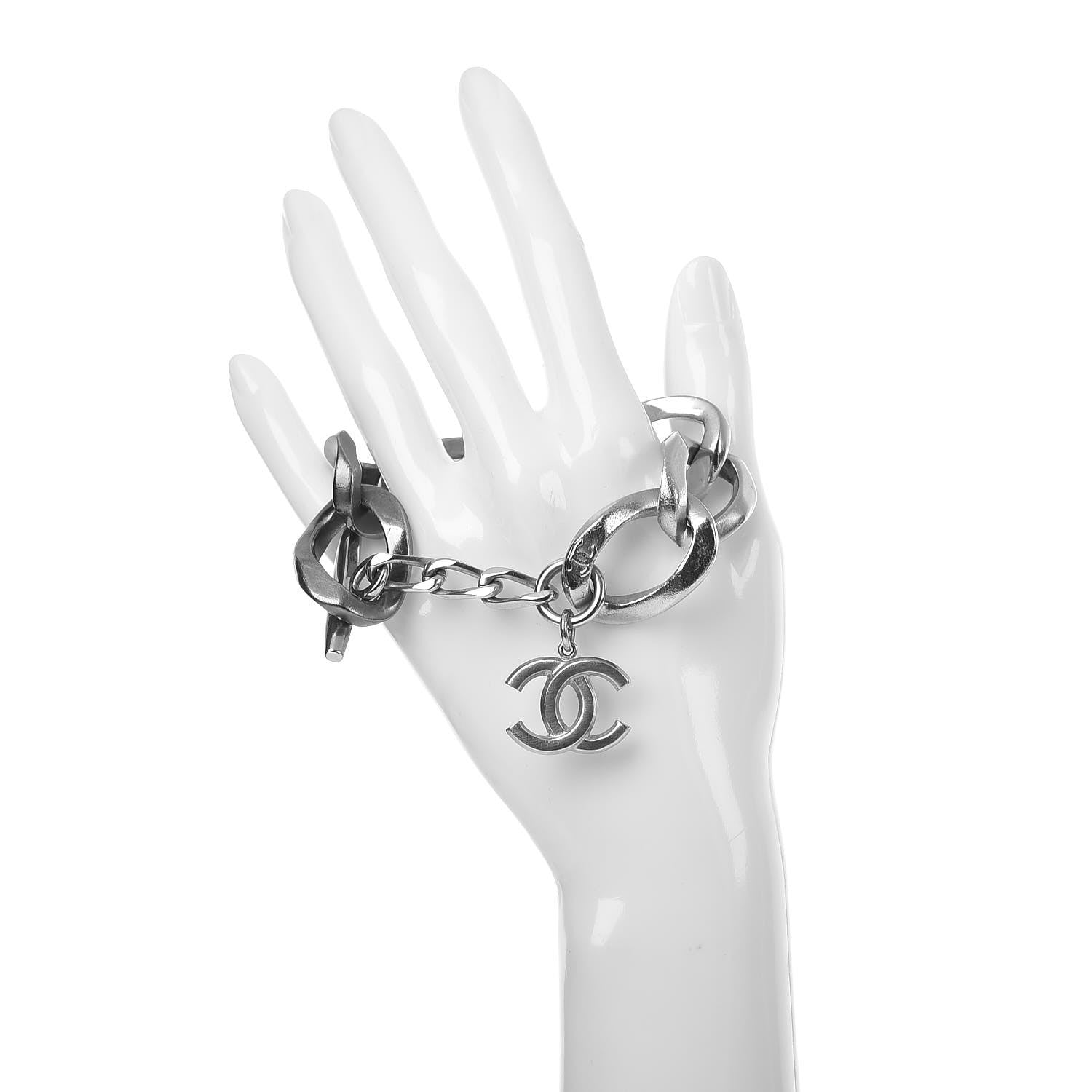 Chanel Chain Link CC Bracelet Silver 2 of 5