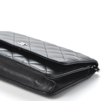 Chanel Lambskin Quilted Wallet On Chain WOC Black 6 of 10