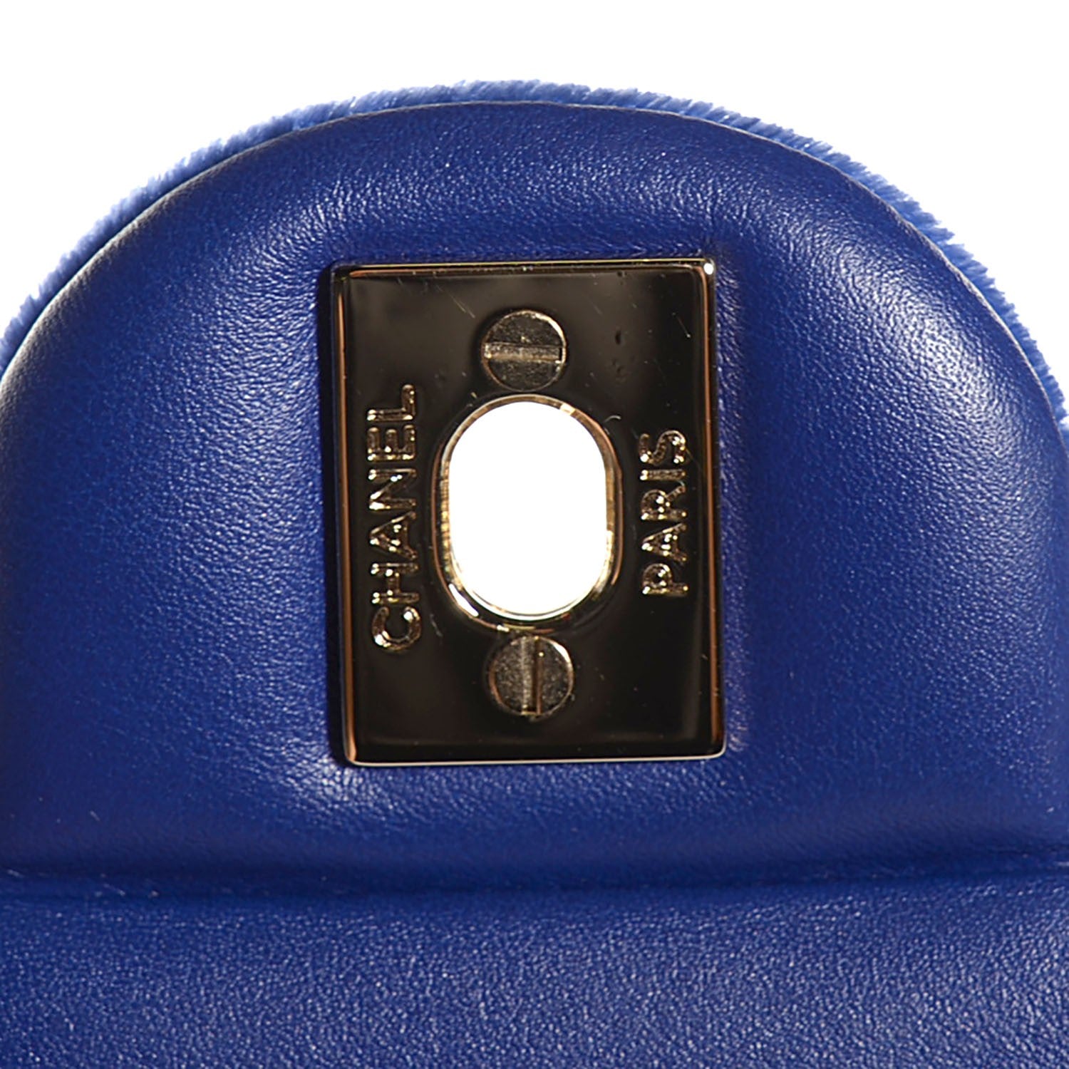 Chanel Velvet Quilted Mini Rectangular Flap Dark Blue 6 of 8