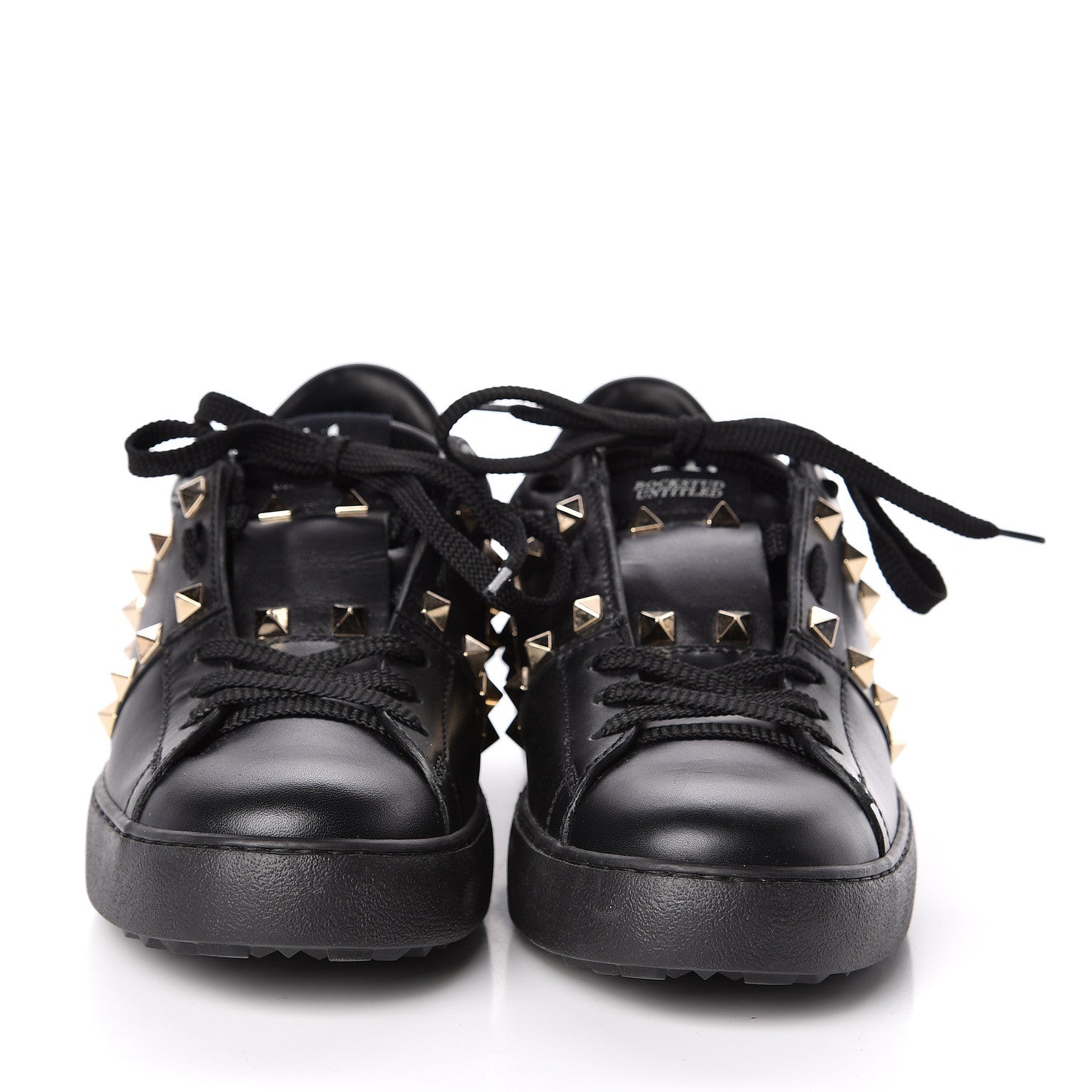 Valentino Garavani Calfskin Rockstud Untitled Open Sneakers size 37 Black 2 of 8