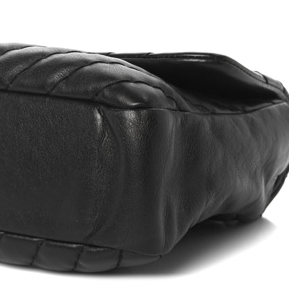Chanel Calfskin Surpique Chevron Large Flap Black 11 of 14
