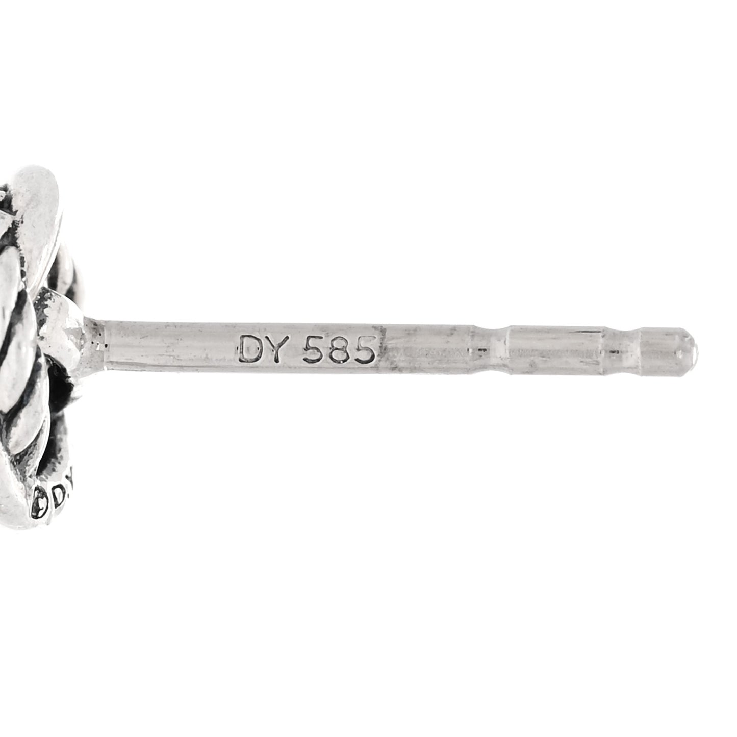 Sterling Silver Diamond 7mm Infinity Stud Earrings