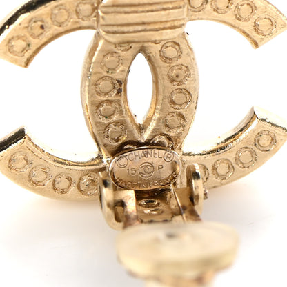 Chanel Crystal CC Clip On Earrings Gold 4 of 6