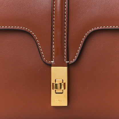 Celine Calfskin Mini 16 Top Handle Bag Tan 9 of 11