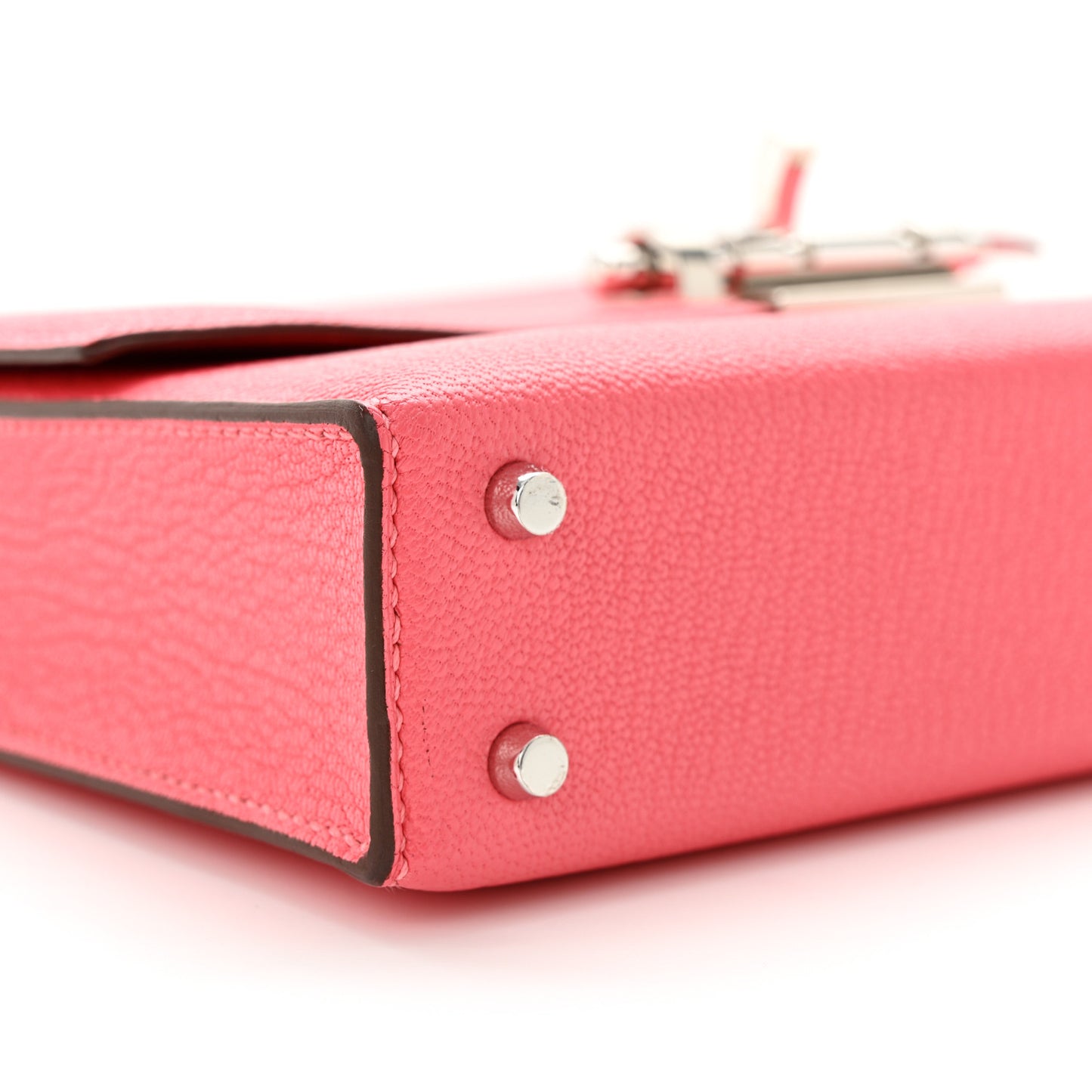 Chevre Mysore Mini Verrou Chaine Bag Rose Lipstick