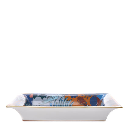 Hermes Printed Porcelain Della Cavalleria Favolosa Papayae Limoges Change Tray 3 of 6