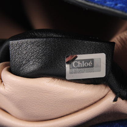 Chloe Snakeskin Mini Marcie Round Crossbody Bag Blue Velvet 10 of 10