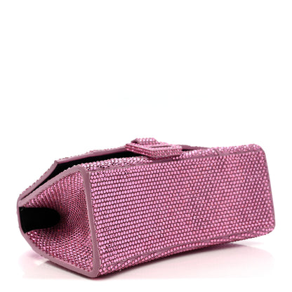 Balenciaga Strass Suede Hourglass Top Handle Bag XS Pink 4 of 11
