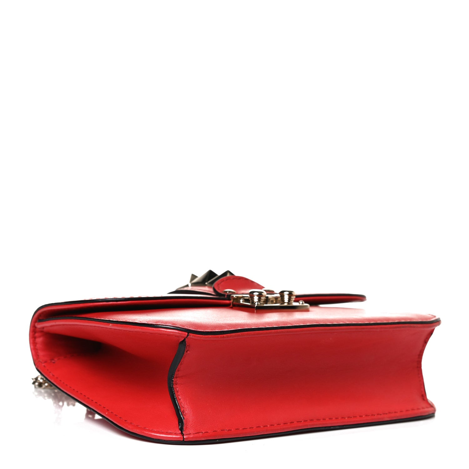 Valentino Garavani Vitello Small Glam Lock Rockstud Flap Red 3 of 12