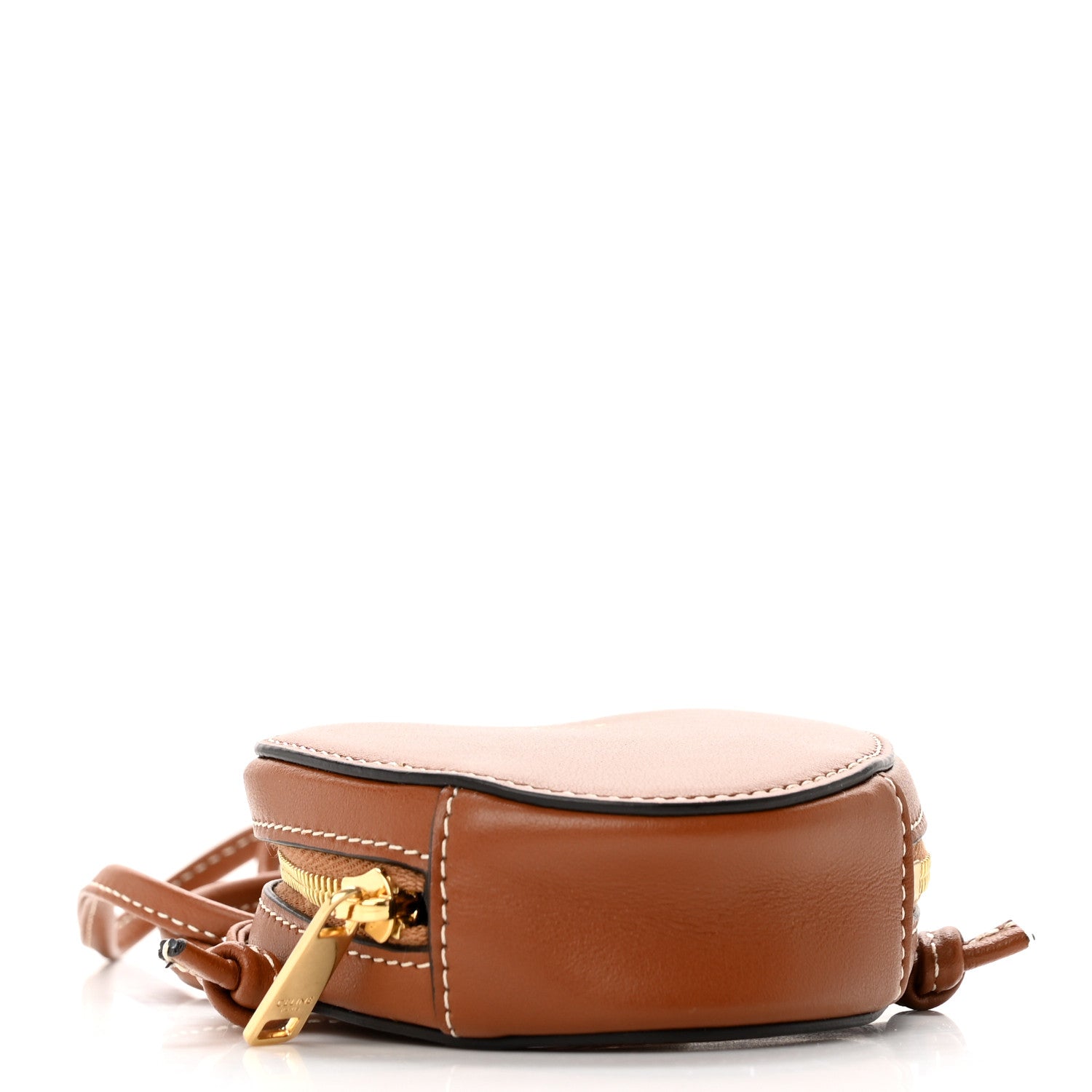 Celine Box Calfskin Micro Heart Crossbody Bag Camel 4 of 10