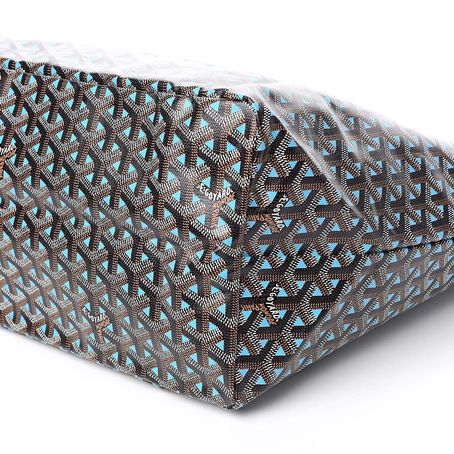 Goyard Goyardine Saint Louis Claire Voie GM Black Blue 10 of 11