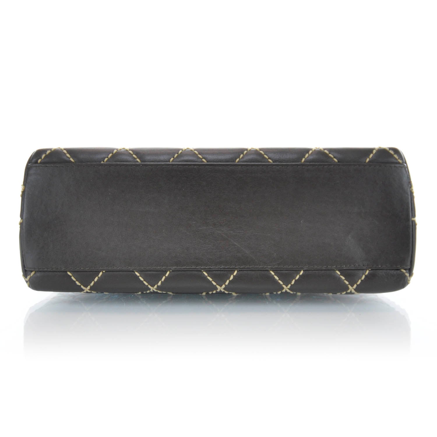 Chanel Leather Diamond Stitch Surpique Kelly Brown 4 of 10