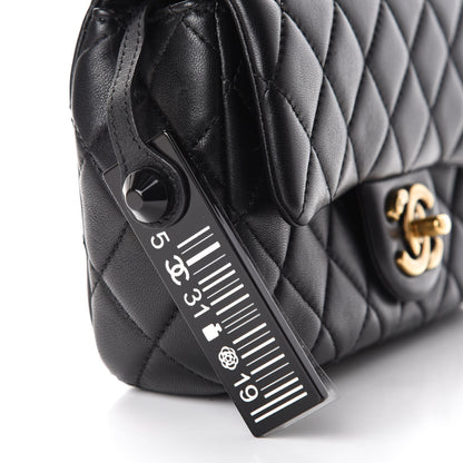 Chanel Lambskin Small Grocery By Flap Black 13 of 15