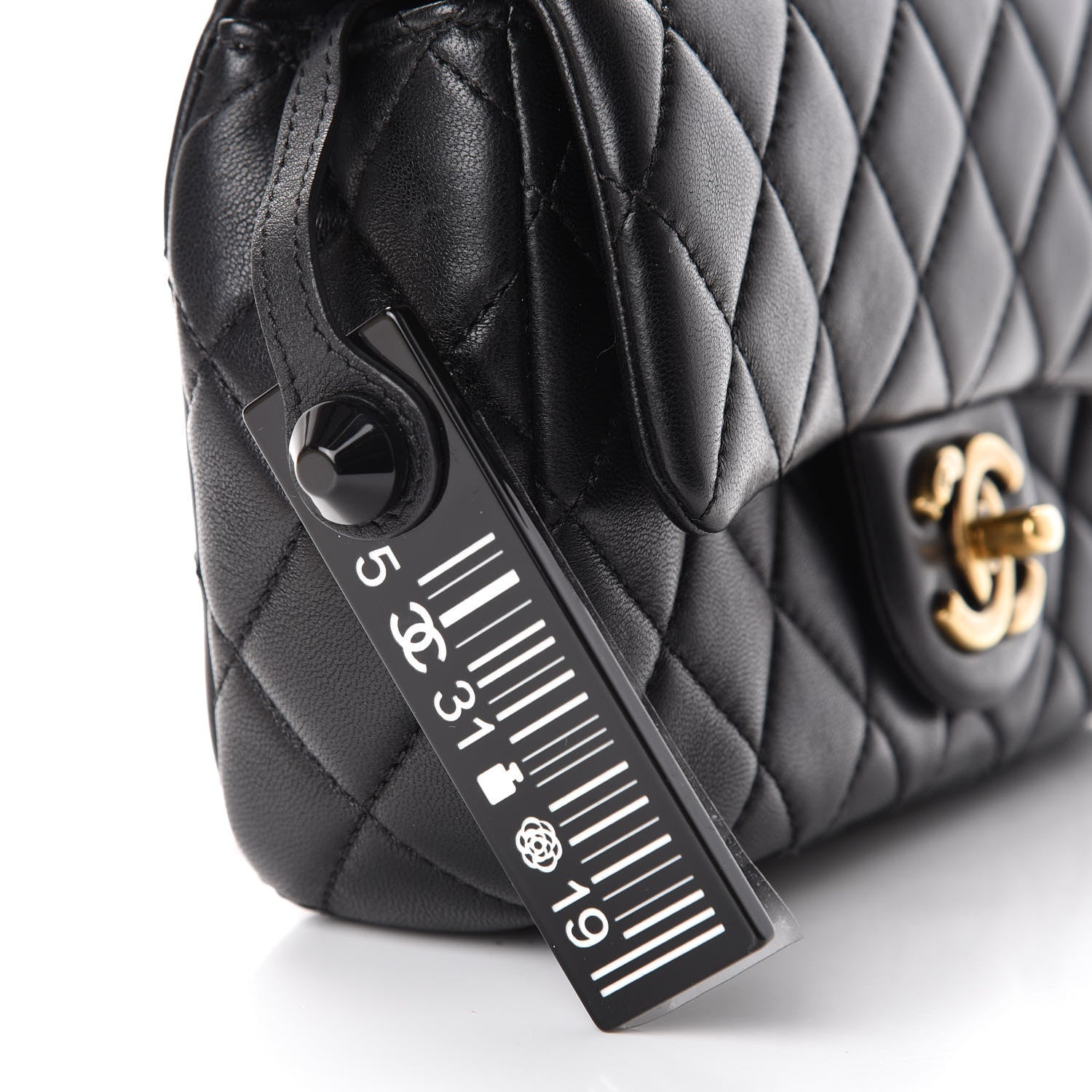 Chanel Lambskin Small Grocery By Chanel Flap Black 13 of 14