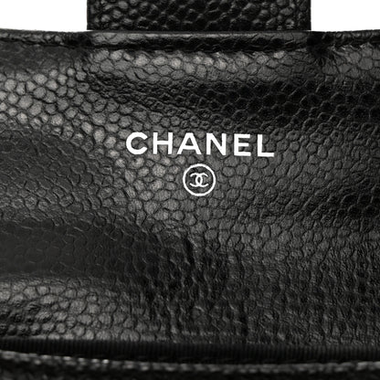 Chanel Caviar Quilted Flap Card Holder Wallet Black 6 of 9