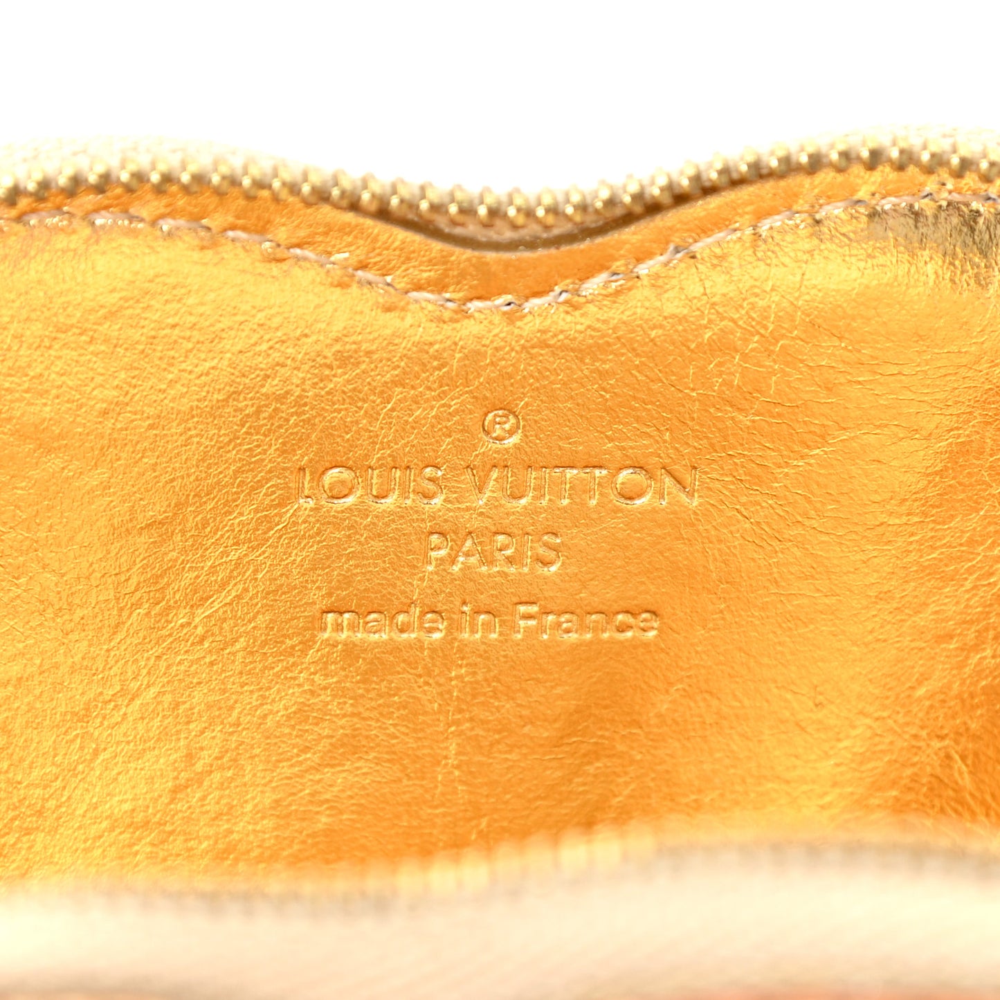 Monogram Miroir Heart Coin Purse Gold