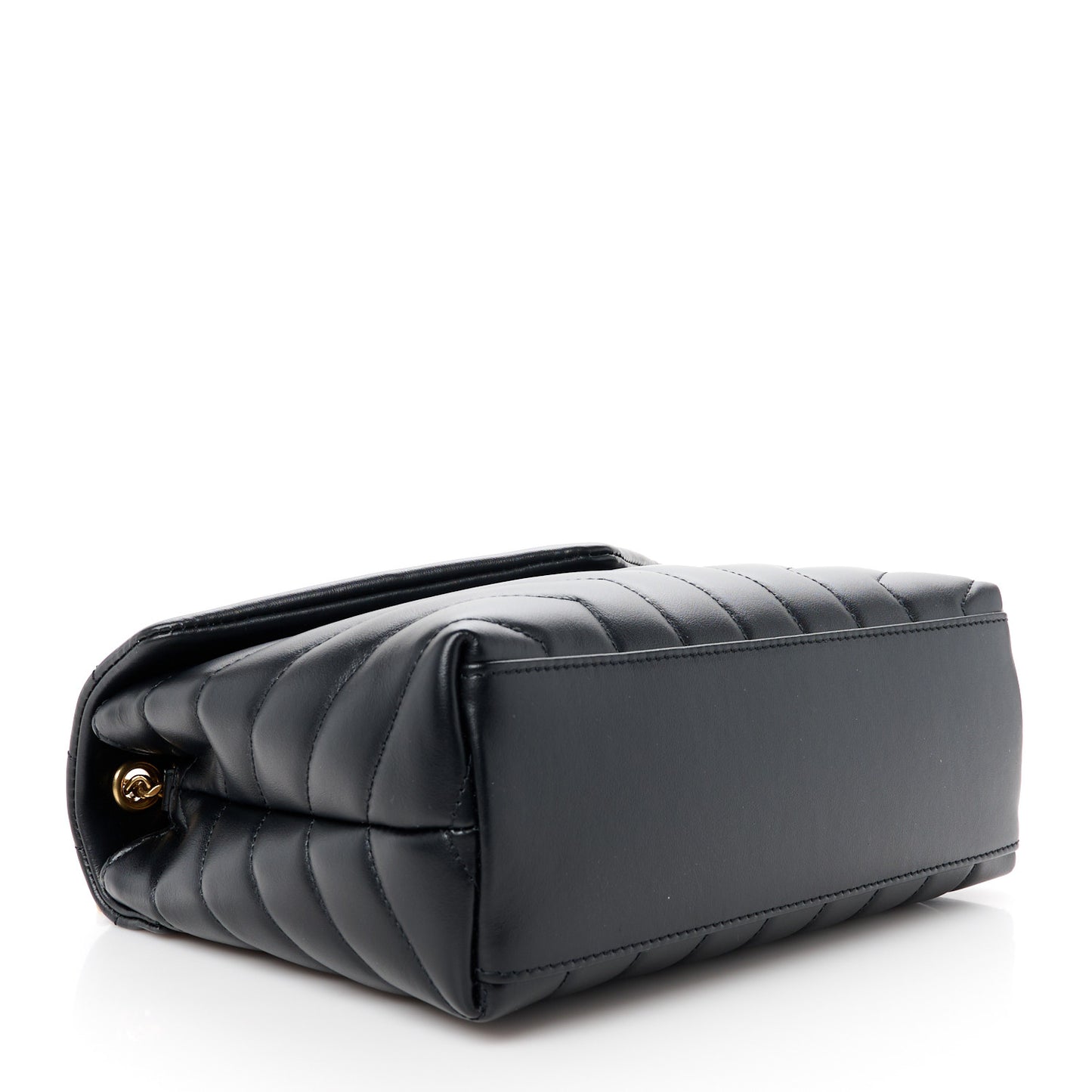 Calfskin Y Quilted Monogram Small Loulou Chain Satchel Black