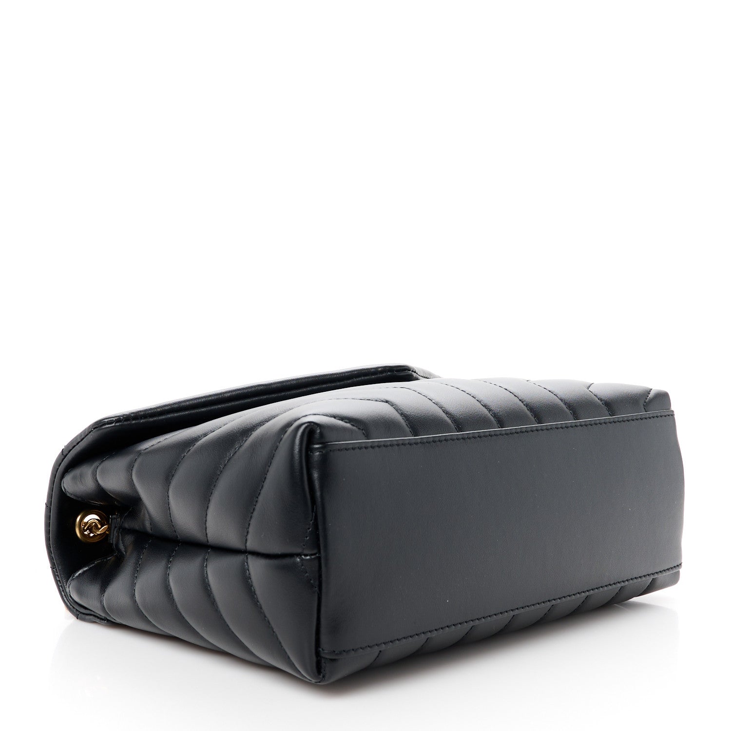 Saint Laurent Calfskin Y Quilted Monogram Small Loulou Chain Satchel Black 4 of 12